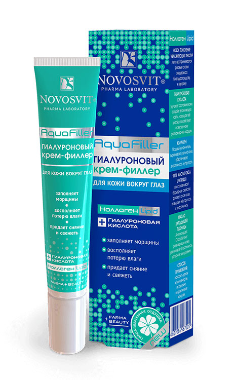 Гиалуроновый крем-филлер AquaFiller для кожи вокруг глаз Novosvit