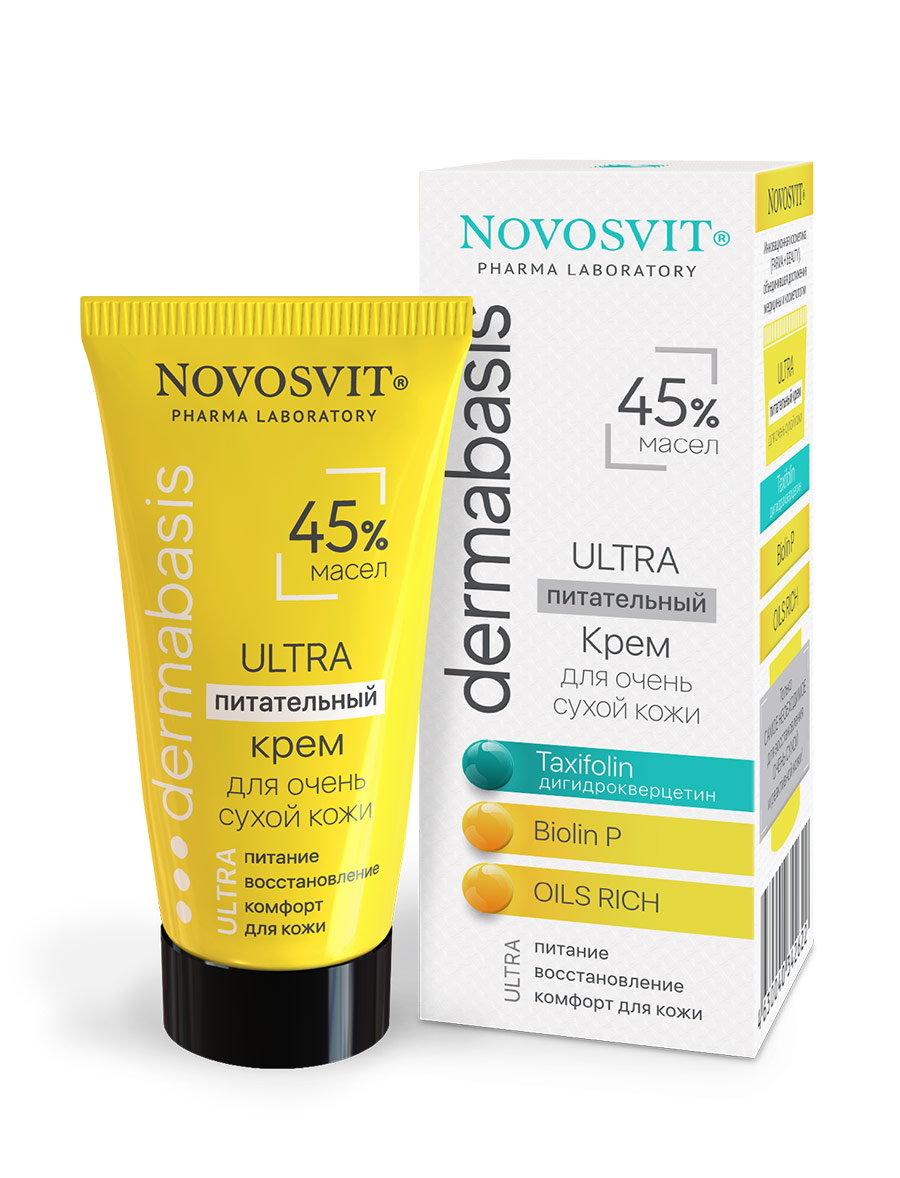 Ultra Питательный крем 45% масел для очень сухой кожи Novosvit